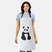 Tablier Panda noir et blanc Kawaii (Porté)