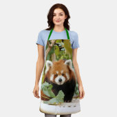 Tablier Panda rouge (Porté)