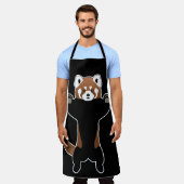 Tablier Panda rouge (Porté)