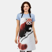 Tablier Panda roux perché sur une branche (Porté)