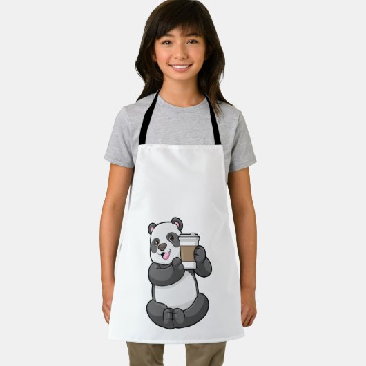 Tablier Panda with Coffee to go (Insitu)