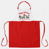 Tablier Pandas de Noël personnalisés (Recto)