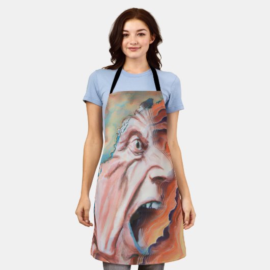 Tablier Panic Waves peinture à l'huile (Porté)