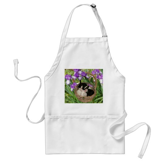 Tablier Panier adorable de bébés lapins (Devant)
