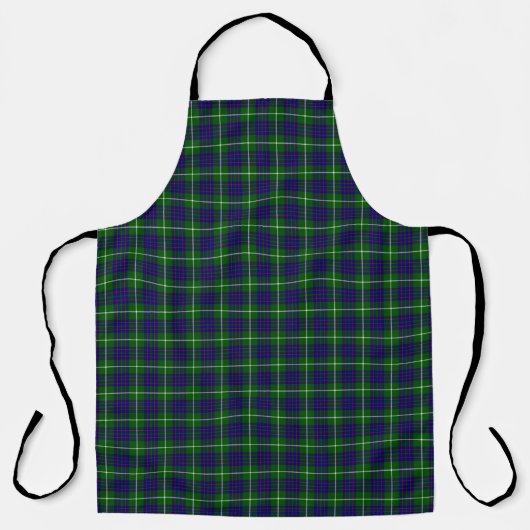 Tablier Panier bleu vert tartan MacIntyre (Recto)