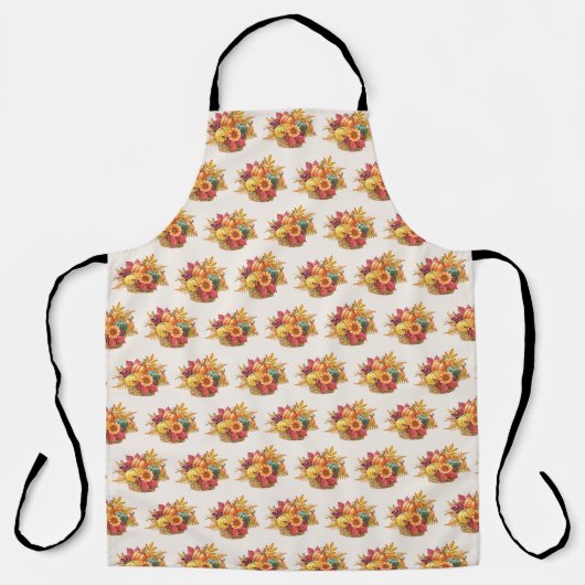 Tablier Panier Citrouille de Thanksgiving (Recto)