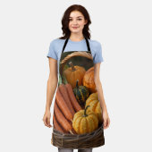Tablier Panier de récolte rustique citrouilles carottes (Porté)