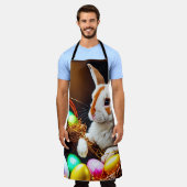 Tablier Panier et oeufs de lapin de Pâques (Porté)