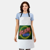 Tablier Panneau cuisine Neon Vegan (Porté)