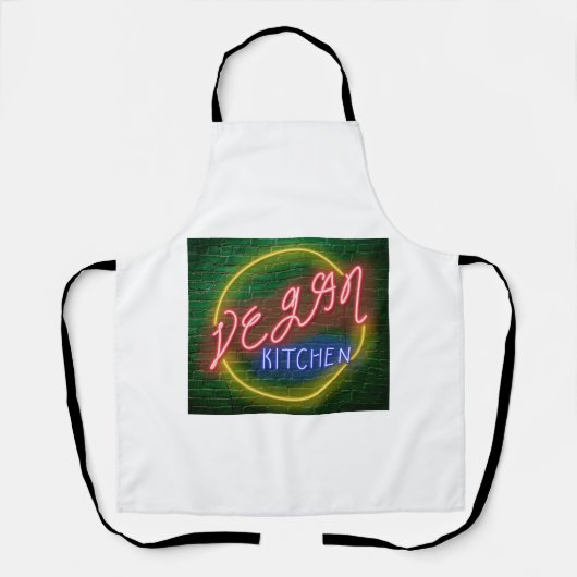 Tablier Panneau cuisine Neon Vegan (Recto)