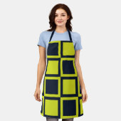 Tablier Panneau de contrôle bleu marine Green Checkerboard (Porté)