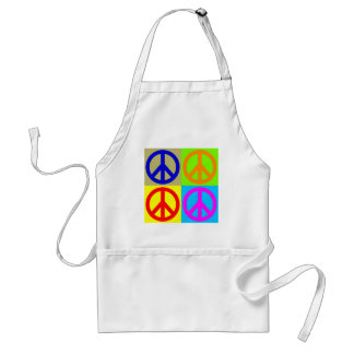 Tablier Panneau de paix Art pop quatre couleurs