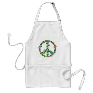 Tablier Panneau de Paix Fleurs Florales