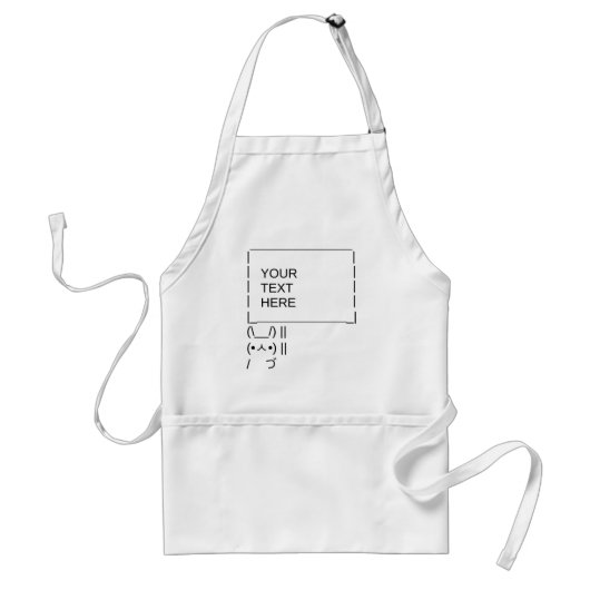 Tablier Panneau de protestation Bunny / Art texte ASCII pe (Devant)