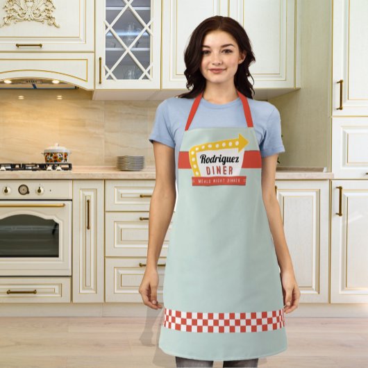Tablier Panneau Retro Family Diner