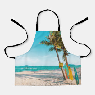 Tablier Panneaux de surf sur la plage lancer oreiller