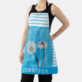 Tablier Panorama d'impression bleu ciel et blanc (Insitu)