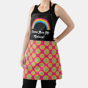 Tablier Pansexualité drapeau de la fierté et arc-en-ciel a