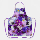 Tablier Pansies Colorées, Jolies Fleurs, (Recto)