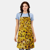 Tablier Pansies jaunes (Porté)