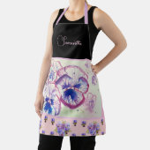 Tablier Pansies rose Pansy Aquarelle Fleurie art (Insitu)