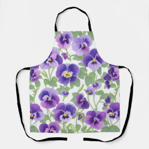 Tablier Pansies violettes Pastel Graphic