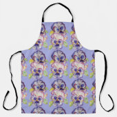 Tablier Pansy Aquarelle Fleur Lilac floral Cuisine Apron (Recto)