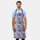 Tablier Pansy Aquarelle Fleur Lilac floral Cuisine Apron (Porté)
