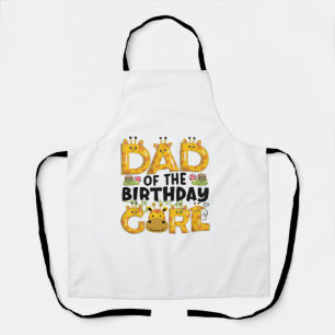 Tablier Papa 1er Anniversaire Girl Giraffe Theme Party Zoo