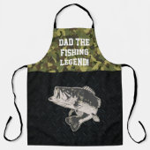Tablier Papa Bass Pêche Légende Sports Camo Apron (Recto)