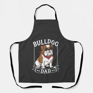 Tablier Papa Bouledogue Chien Lunettes de soleil Bandana