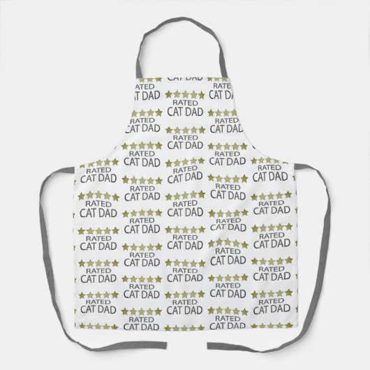 Tablier Papa chat cinq étoiles (Recto)