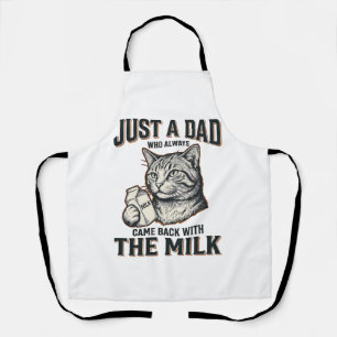 Tablier Papa Chat Drôle Est Revenu Avec Le Lait Vintage Sh