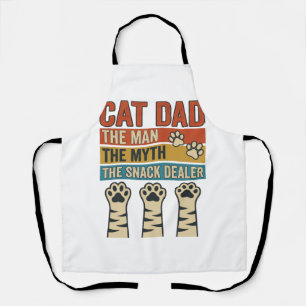 Tablier Papa Chat Le Fournisseur de Snacks Chemise Vintage