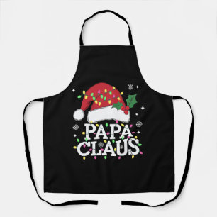 Tablier Papa Claus Lumières de Noël Pyjama Famille Assorti