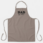 Tablier Papa Custom Date fixe grill beige grill barbecue (Recto)