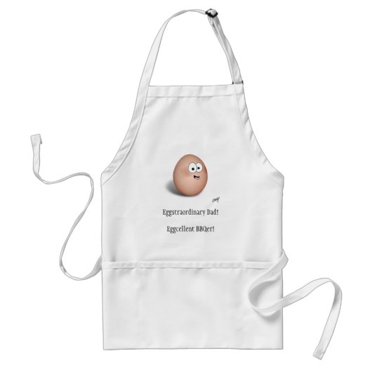 Tablier Papa d'Eggstraordinary ! Eggcellent BBQer ! (Devant)