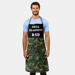 Tablier Papa drôle camouflage Camo Grill Sergent