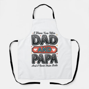 Tablier Papa et Papa Gravure Vintage Cadeau pour Papa Desi