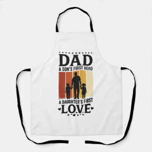Tablier Papa Fils Premier Héros Fille Premier Amour Vintag