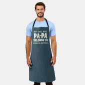 Tablier PAPA Grill King Custom Grandkids Noms BBQ (Porté)