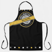 Tablier Papa Grill Master Apron sur Noir (Recto)