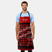 Tablier Papa - Juste Chillin' et Grillin' Buffalo Plaid BQ (Porté)