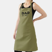 Tablier Papa kaki personnalisé date établie solide grill b (Insitu)