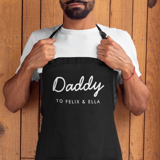 Tablier Papa | Kids Names Modern Father's Day