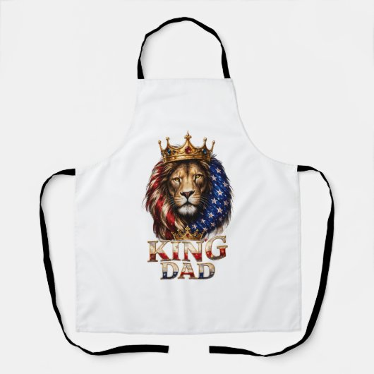 Tablier Papa Lion Drapeau Américain (Recto)