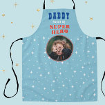 Tablier Papa ma Superhero Fête des pères photo amusante<br><div class="desc">Papa mon Superhero Fun Photo Fête des pères Apron. Ajoutez votre photo et changez papa à Papa,  Pap,  Papa, ...  Un cadeau amusant et mignon pour le meilleur papa.</div>