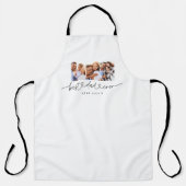 Tablier papa mignon script moderne multi photo cadeau   (Recto)