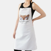 Tablier papa mignon script moderne multi photo cadeau   (Insitu)