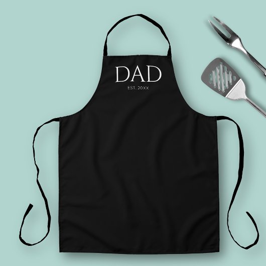 Tablier Papa Moderne Est Simple Noir